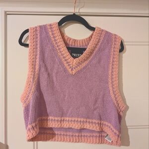 Cropped lilac sweater veste